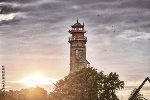 drone view of lighthouses from Kap Arkona