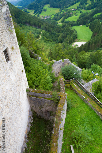 Fortress on top of a mountain. Gallenstein castle. Austria. photo