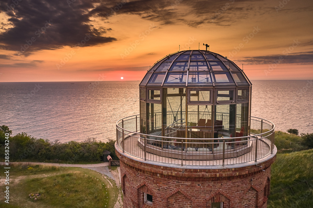 Fototapeta premium drone view of lighthouses from Kap Arkona