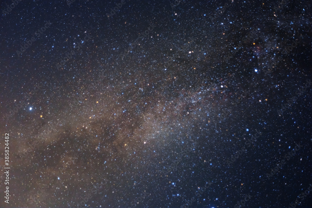 Fototapeta premium closeup milky way on a night starry sky