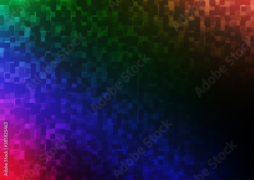 Dark Multicolor  Rainbow vector texture in rectangular style.