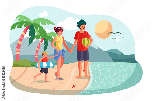 Party Outdoor Vector Illustration concept. Can use for web banner, infographics, hero images. Flat illustration isolated on white background.