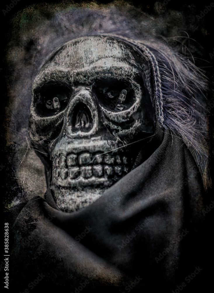 Scary evil skull. Halloween decorations Scary evil skull. Halloween decorations