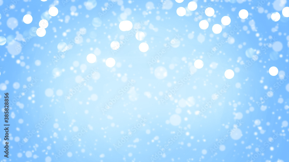 Abstract blue bokeh background for winter	