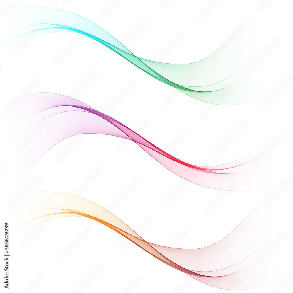 Colored abstract waves. Banner layout. Presentation template. Set of waves. eps 10 Colored abstract waves. Banner layout. Presentation template. Set of waves. eps 10