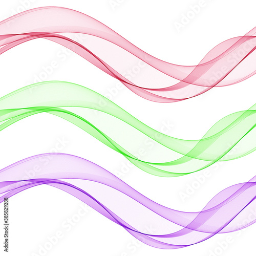 Set of abstract vector waves. Design element. Template for advertising. eps 10