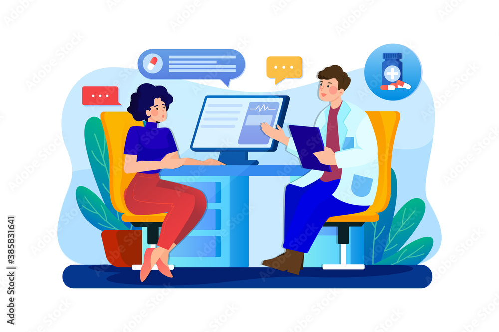 Healthcare & Medical Vector Illustration concept. Can use for web banner, infographics, hero images. Flat illustration isolated on white background. Healthcare & Medical Vector Illustration concept. Can use for web banner, infographics, hero images. Flat illustration isolated on white background.