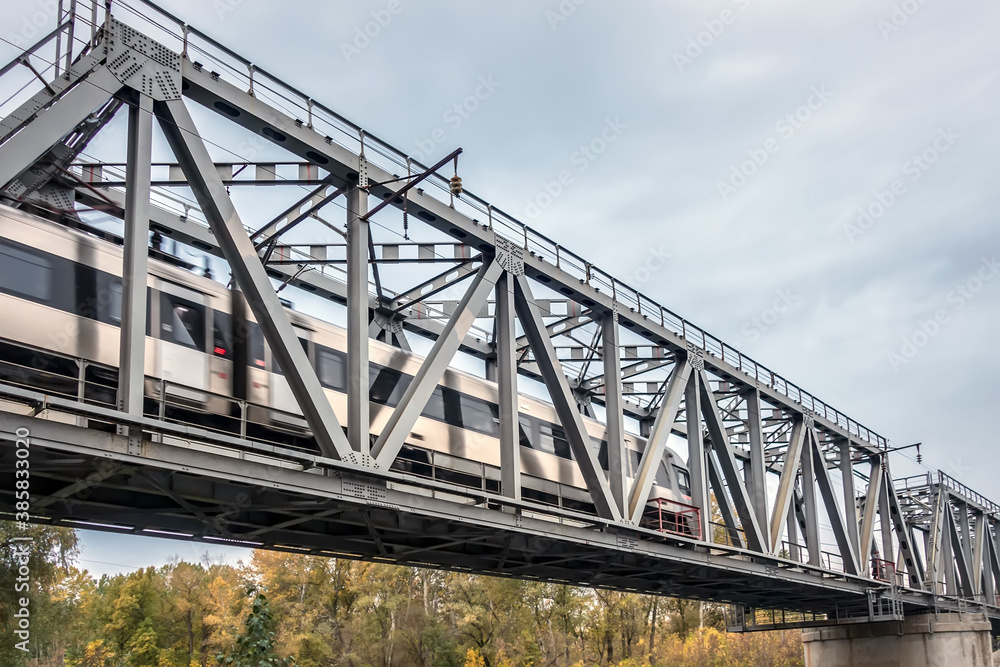 Railway bridge train