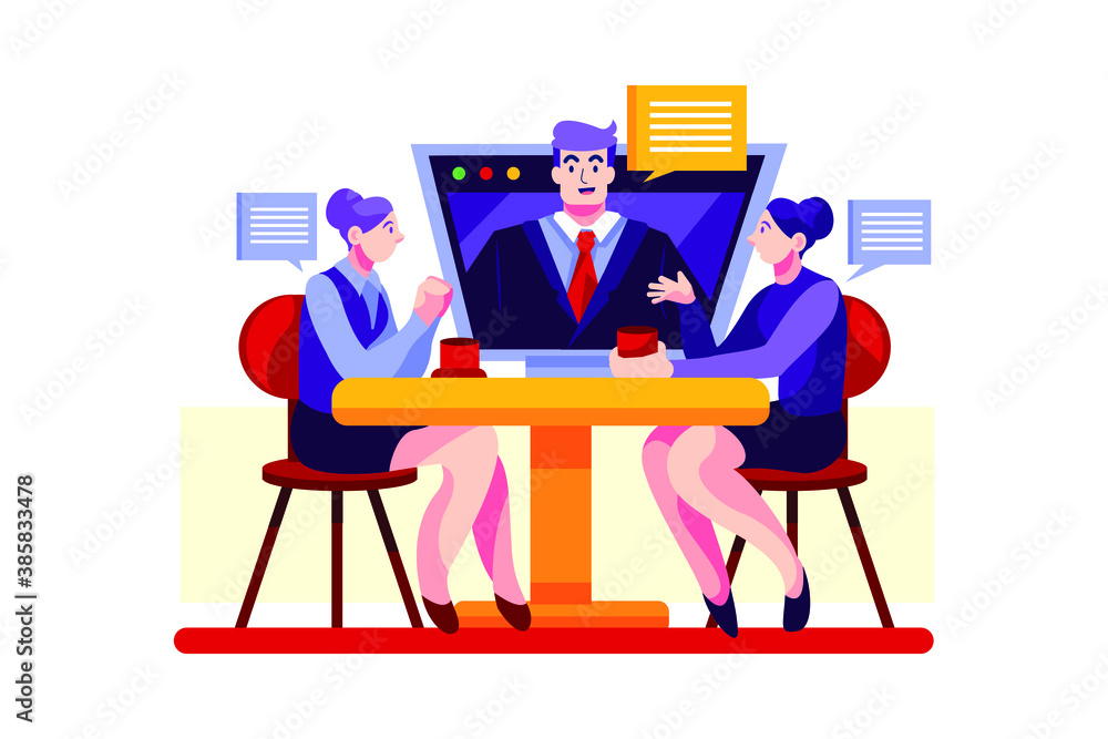 Work From Home Vector Illustration concept. Can use for web banner, infographics, hero images. Flat illustration isolated on white background. Work From Home Vector Illustration concept. Can use for web banner, infographics, hero images. Flat illustration isolated on white background.