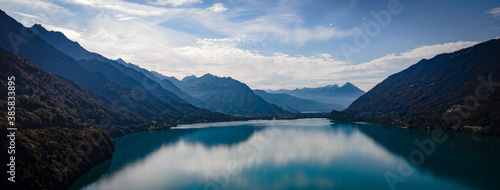 Anazing view over Lake Brienz in Switzerland - travel photography photo