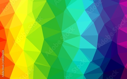 Light Multicolor, Rainbow vector polygonal pattern.