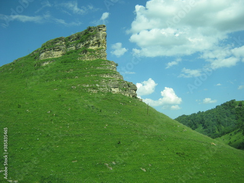 mountain landscape with clouds
