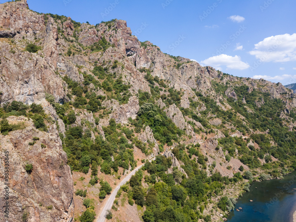 Fototapeta premium Arda River meander and Ivaylovgrad Reservoir, Bulgaria