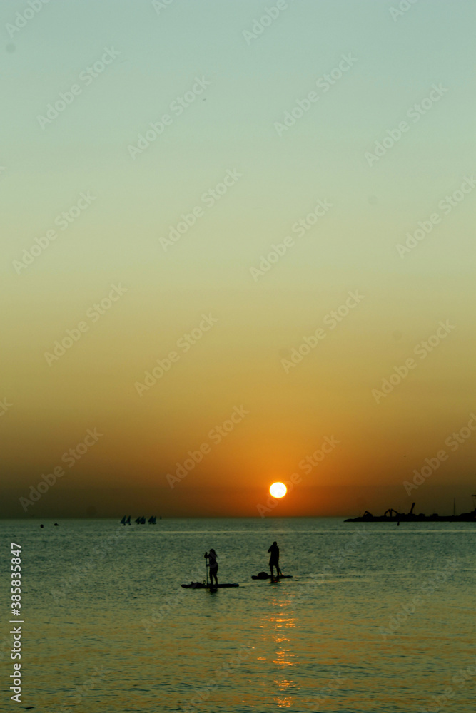 sunset on the sea sunset on the sea