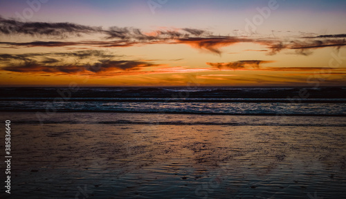 sunset on the beach