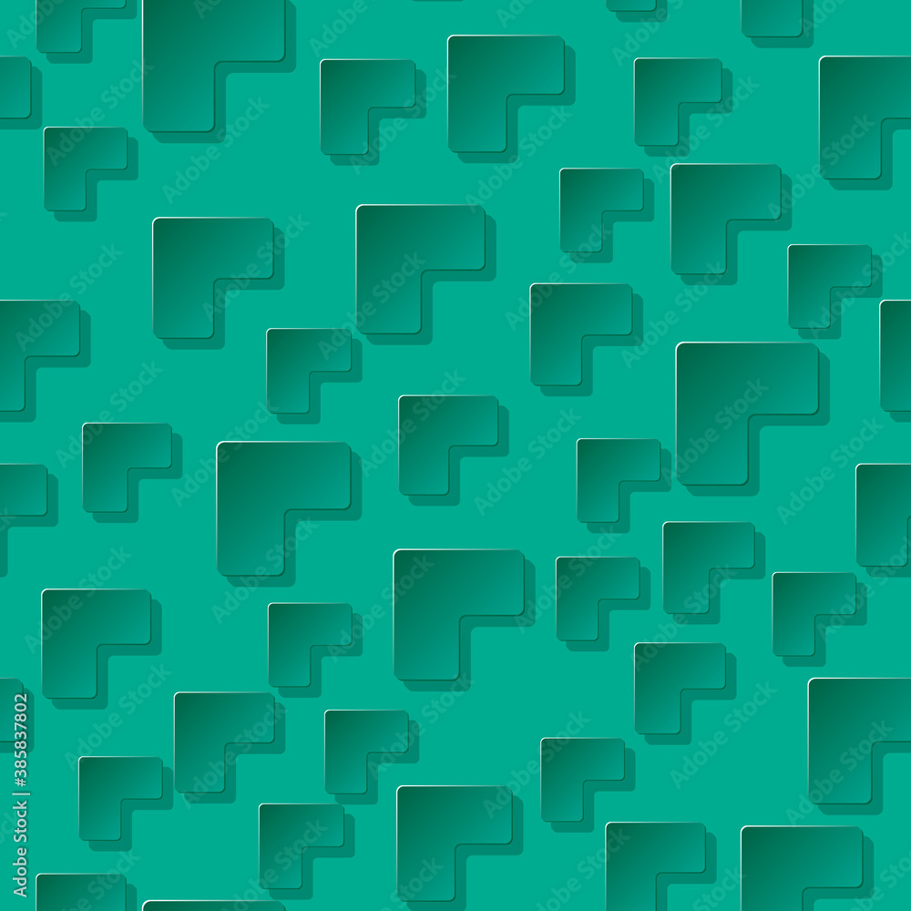 Diagonal green pattern. Vector abstract volumetric geometric green background Diagonal green pattern. Vector abstract volumetric geometric green background