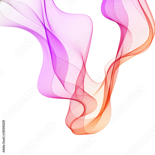 Colored abstract wave. Curves isolated on white background. eps 10