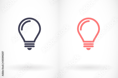 lightbulb icon 10 EPS. lorem ipsum Flat Design JPG
