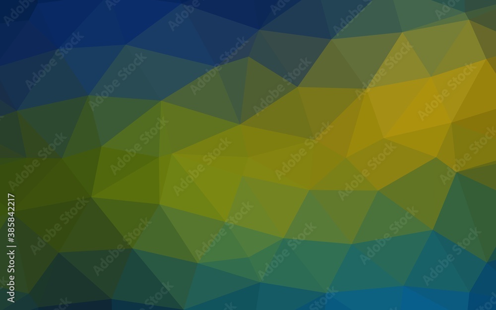 Obraz premium Dark Blue, Yellow vector polygon abstract layout.