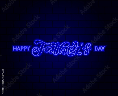 Happy Father's day brush lettering. Vector stock illustration for banner or poster