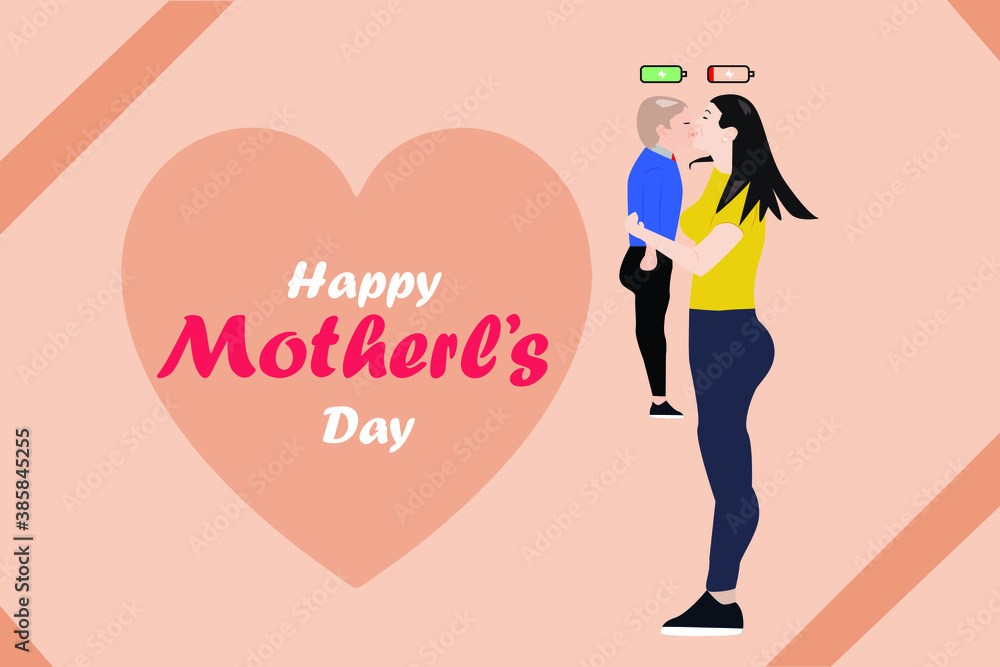 Vector Illustration Of Mother's Day Greeting Card
Vector Illustration Of Mother's Day Greeting Card