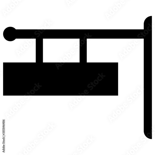 
A glyph icon image denoting billboard 
