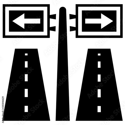 
A glyph icon image denoting billboard 
