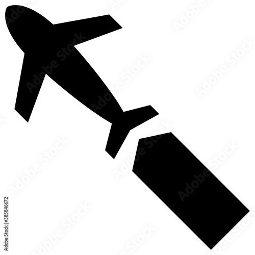  Aeroplane with advertising banner presenting icon for aerial advertising 