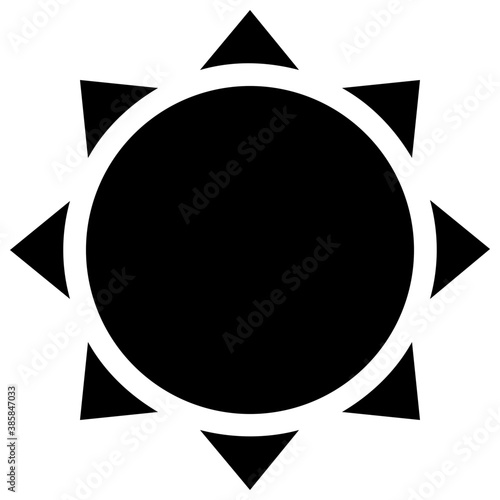 
Sun in a summer season, temperate icon
