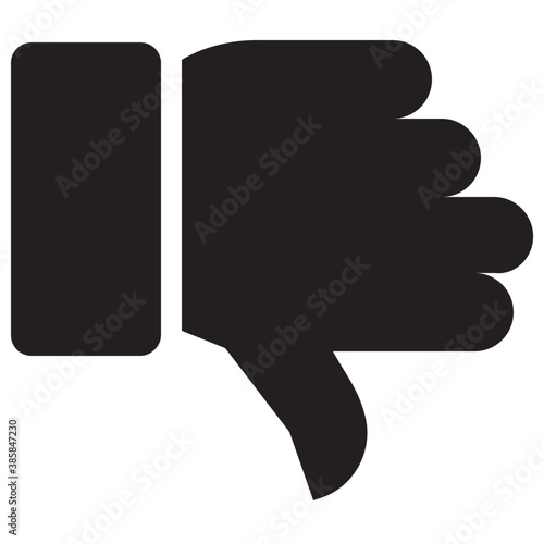 
A manly and with thumbs down gesture concept of dislikeness
