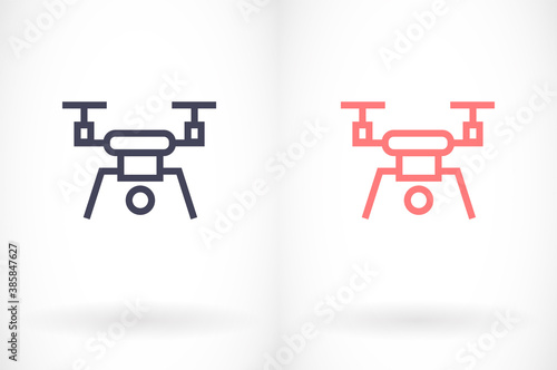 quadrocopter 10 bond icon design vector graphic