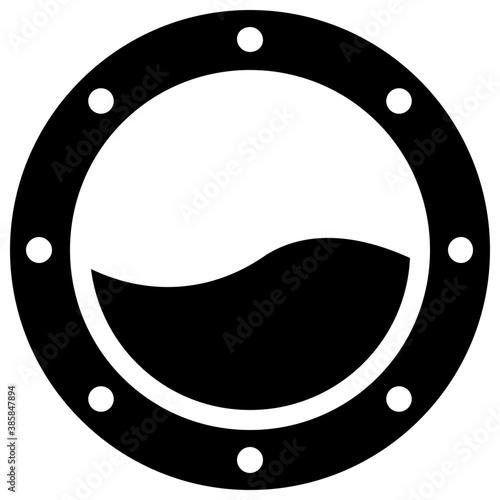 
Icon of a circle window depicting ship window

