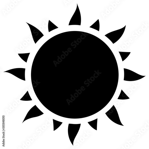 
A bright sun in the sky symbolizing the sunshine on beach 

