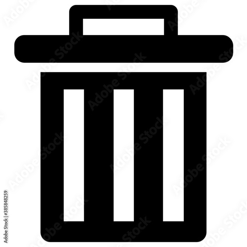 
Cane containing useless material is the icon of trash bin 
