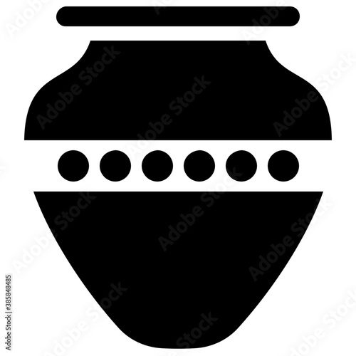 
Vase made of mud and ceramic known as ceramic vessel
