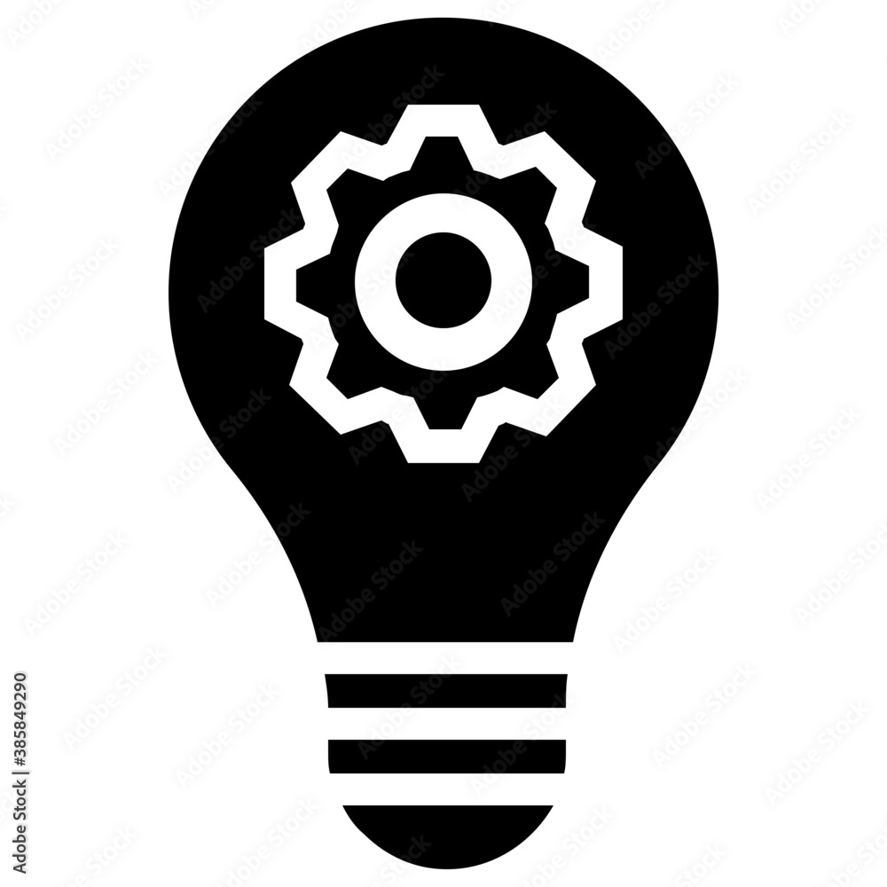 Glyph icon design of bulb, innovative idea concept
Glyph icon design of bulb, innovative idea concept