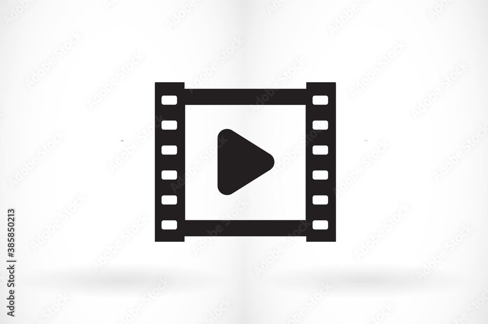Play button vector icon in trendy flat style isolated on grey background. vector icon Play symbol for your web site design Play button vector icon in trendy flat style isolated on grey background. vector icon Play symbol for your web site design