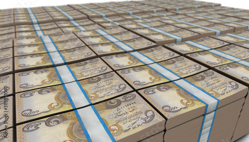 3D Large Stack of 1000 Dinar Iraq Banknote