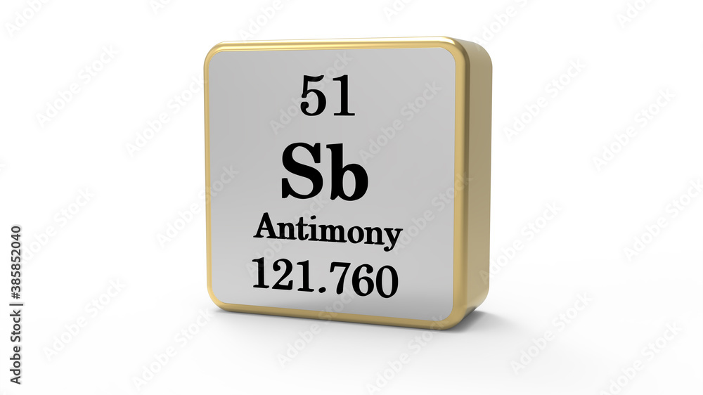 3d Antimony Element Sign. Stock image 3d Antimony Element Sign. Stock image