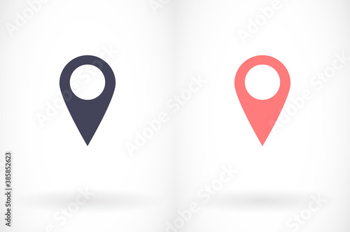 Location icon vector. Pin sign Isolated on white background. Navigation map, gps, direction, place, icon vector compass, contact, search concept.icon vector Flat style design, logo, icon vector Web