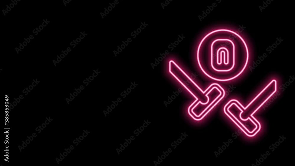 Glowing neon line Curling sport game icon isolated on black background. Sport equipment. 4K Video motion graphic animation Glowing neon line Curling sport game icon isolated on black background. Sport equipment. 4K Video motion graphic animation