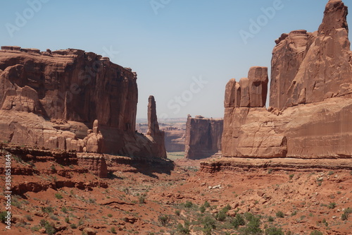Rock formations in a canyon in Arches © Rob