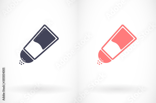 Do pour salt from salt shaker vector icon. Baking and cooking ingredient. vector icon Cartoon vector illustration food vector icon seasoning. Kitchen utensils