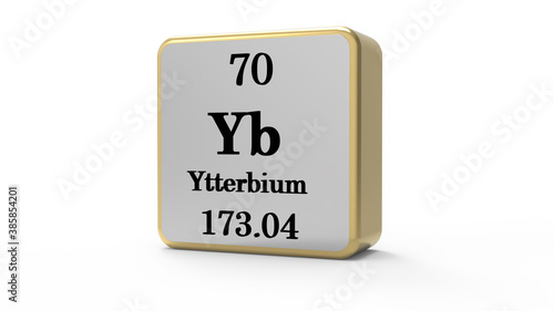 3d Ytterbium Element Sign. Stock image. 