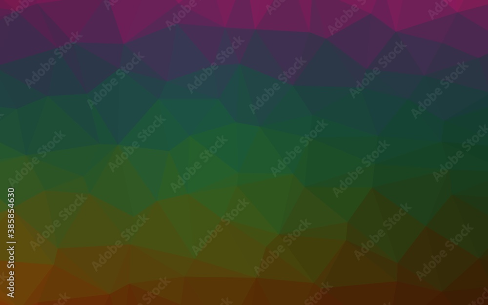Obraz premium Dark Multicolor, Rainbow vector triangle mosaic template.