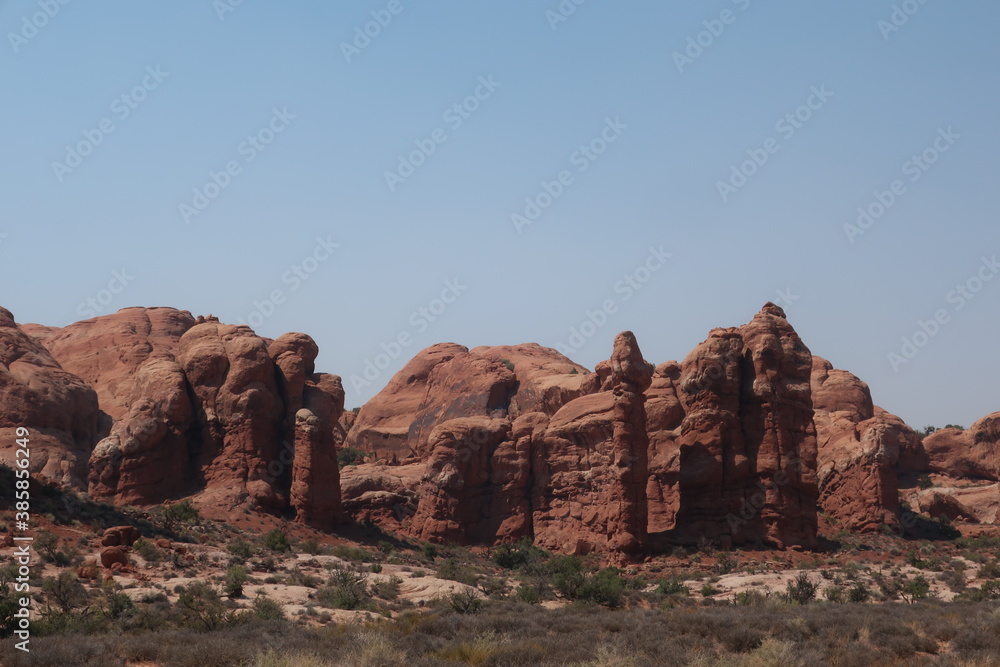 Rock formation in Arches, Utah
