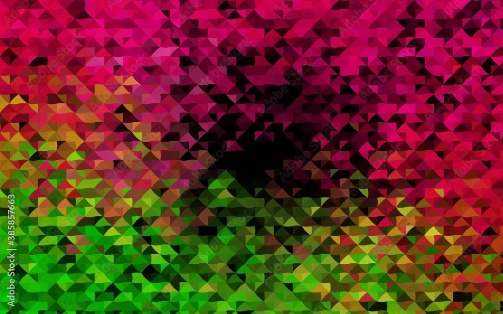 Dark Pink, Green vector pattern in polygonal style.