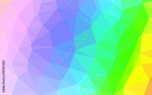 Light Multicolor, Rainbow vector polygon abstract layout.