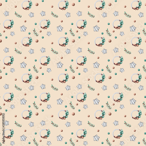 Christmas seamless pattern for winter holidays design.