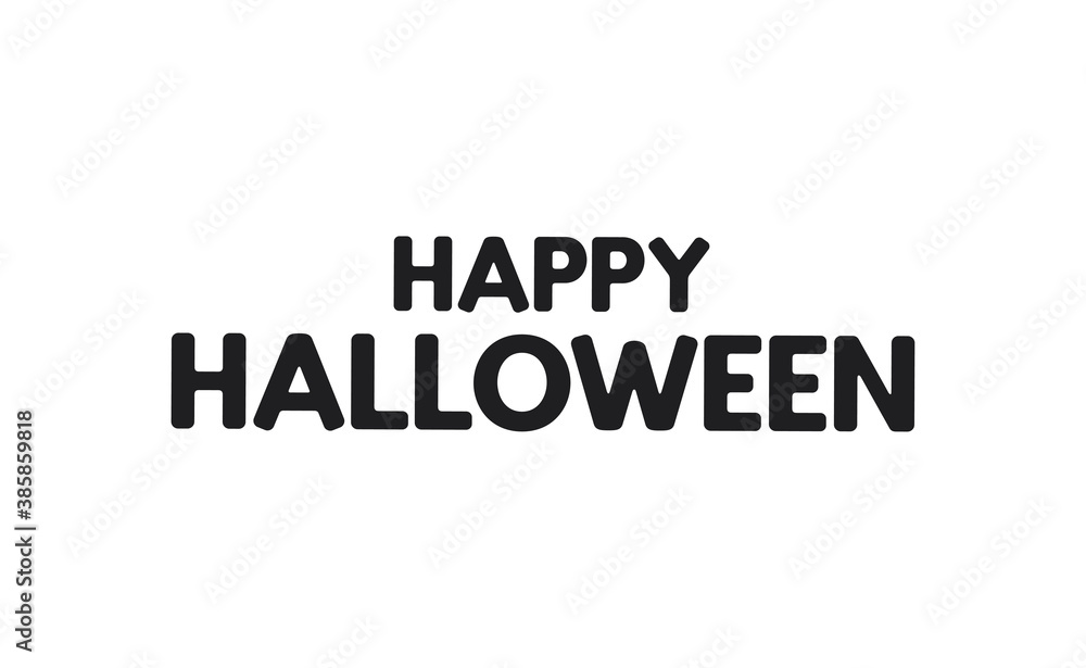 Happy Halloween text banner, vector illustration. Happy Halloween text banner, vector illustration.